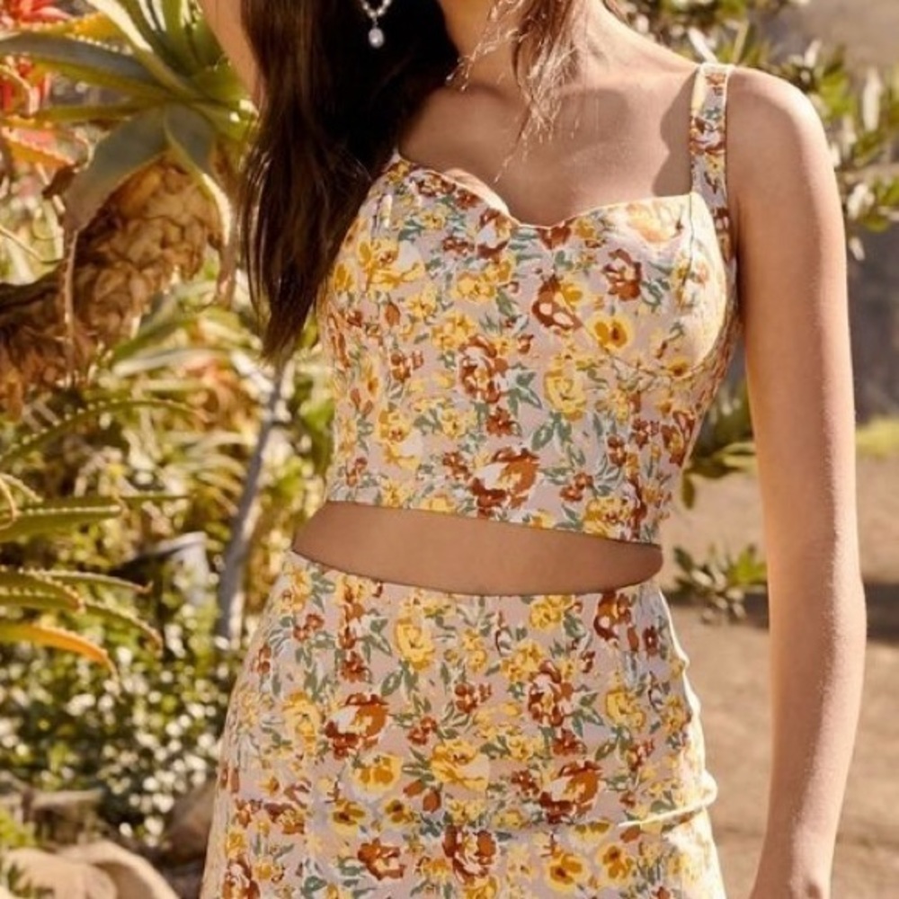 Beautiful floral corset top